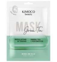 KIMOCO レギュレーティングとトーニング、緑茶エキスとポストバイオティクスのシートマスク