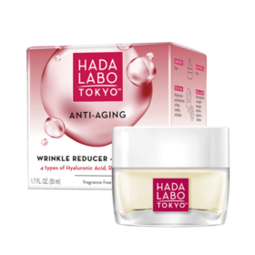 HADA LABO TOKYO Anti-aging day cream penetrates the skin in seconds and provides deep, intense hydration.
